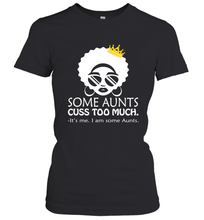 Load image into Gallery viewer, Temotee Some Aunts Cuss Too Much African American Melanin Girl TMT002