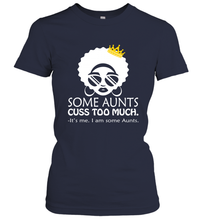 Load image into Gallery viewer, Temotee Some Aunts Cuss Too Much African American Melanin Girl TMT002