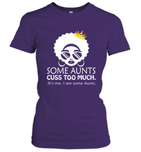 Load image into Gallery viewer, Temotee Some Aunts Cuss Too Much African American Melanin Girl TMT002